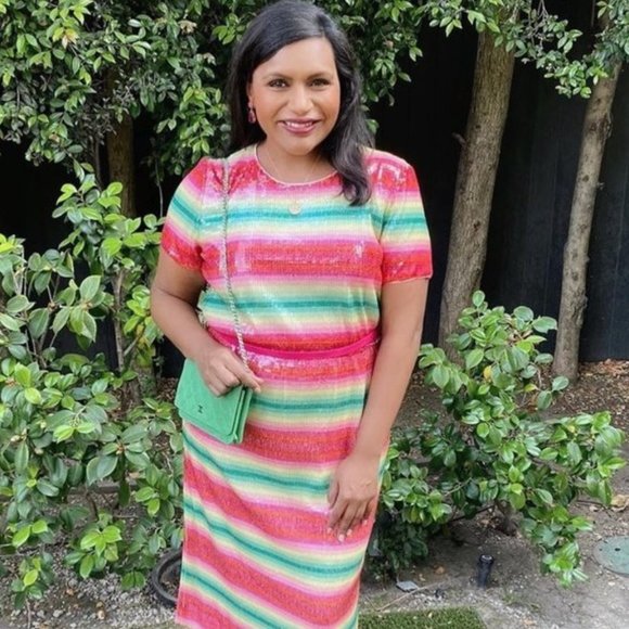 NWT J.Crew Short Sleeve Sequin Dress in Watermelon - Picture 3 of 7